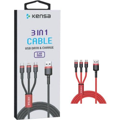 KC-57 TRIO 3 N1 Cable Fast Charging Charger Data Charge Mobile Phone Cable