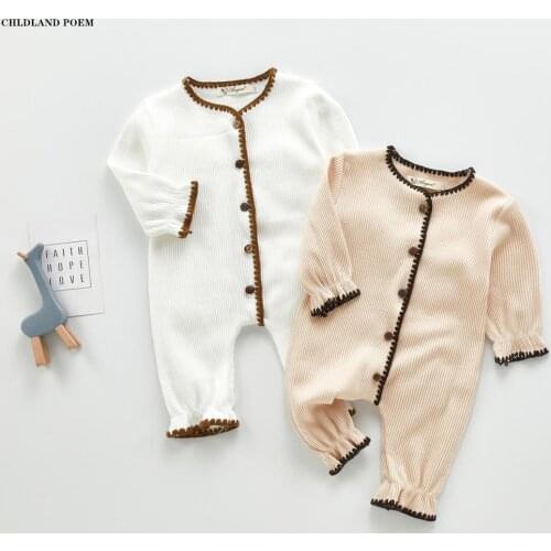 Baby Romper Newborn Spring Knitted Baby Clothes Long Sleeve Baby Boy Romper Jumpsuit Girl Romper Cotton Baby Ribbed Jumpsuits