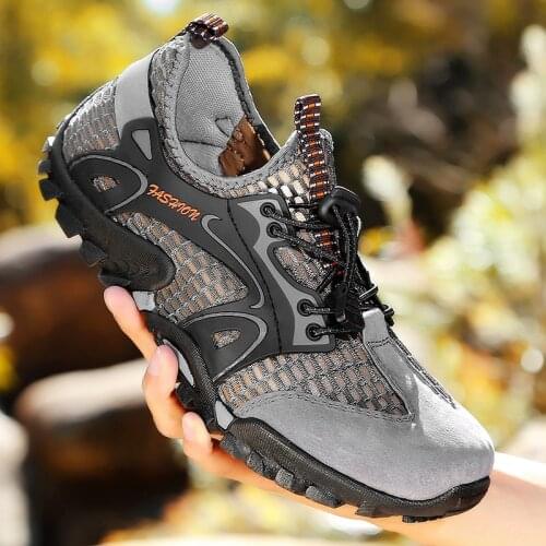 Mesh Men Shoes summer 2021 Breathable man casual shoes Lace-Up Fashion Sneakers outdoor beach water shoes Male Footwear 38-46