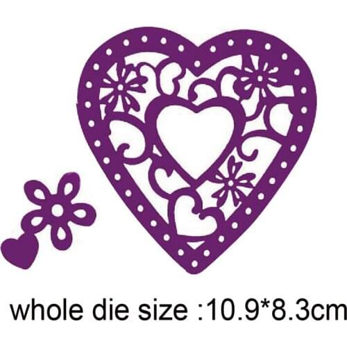 Heart flower Metal Cutting Dies 2020 New Scrapbooking Stencil DIY Paper Card Decorative Embossing Die Cut Craft Dies