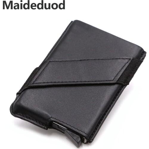 Maideduod New Men ID Credit Card Genuine Leather Fashion Business Credit Cards Wallet Card Case Drivers License ID holder