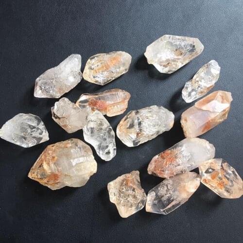 Natural Oil gall Raw Quartz Crystal Healing Stones Crystal Point Specimen Home Decoration Raw Crystals Ore Mineral