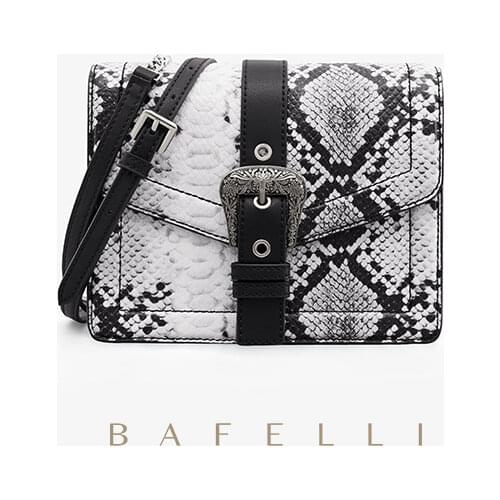 BAFELLI PURSE 2020 NEW ARRIVAL FASHION SNAKE GRAIN LEATHER CROSSBODY BAG STYLIST