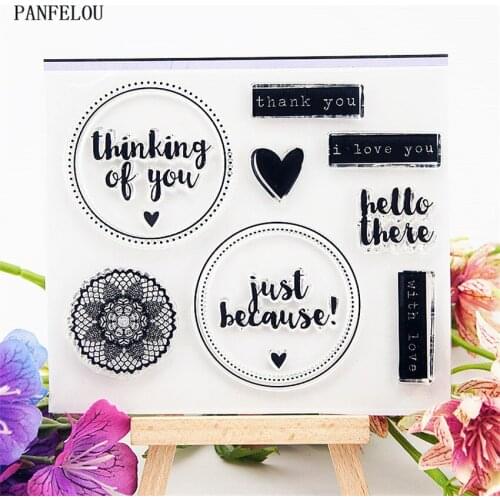 PANFELOU Gratitude aura Transparent Silicone Rubber Clear Stamps cartoon for Scrapbooking/DIY Easter wedding album