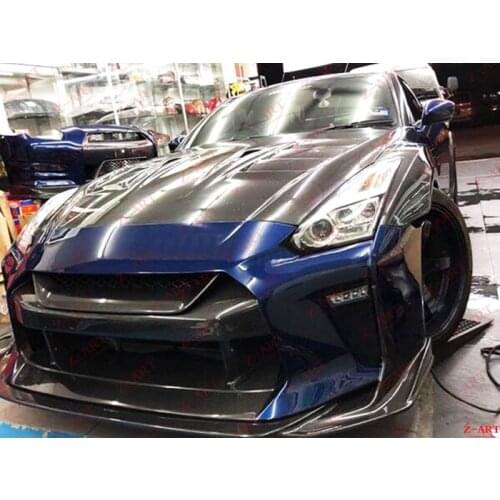 Z-ART TS front bumper for GTR R35 retofit front bumper for GT-R tuning body kit for GTR R35 facelift fron bumper for GTR