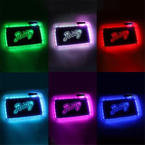 LED Tobacco Rolling Tray Multi-Function Portable Plastic Cigarette Case Pallet Nightclub Bar Supply Smoking Accessories for Men