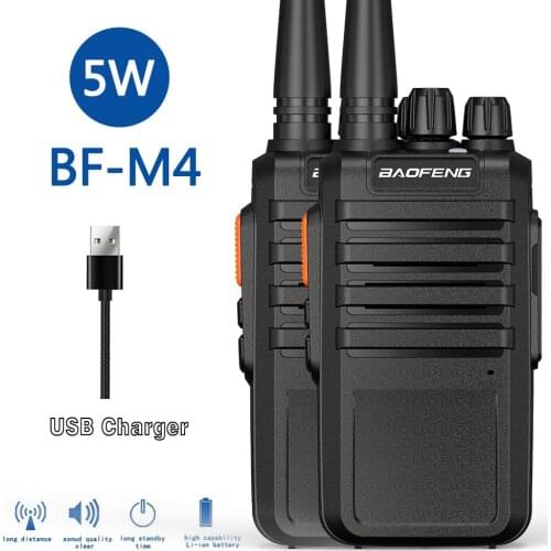 2pcs Baofeng BF-M4 Walkie Talkie High Power Standby Time of 22 Days UHF 400-470MHz CB Radio Portable Transceiver Two Way Radio