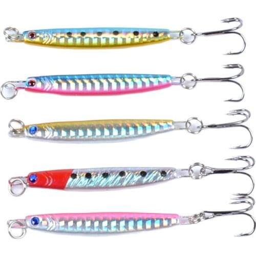 1PC Fresh Water Long Metal Jig Fishing Lure Slow Cast Jigging Spoon 6.5CM 13.2G Artificial Shore Lead Metal Bait Sea Tackle
