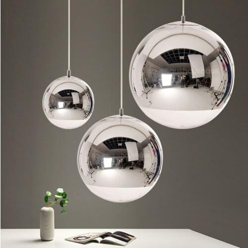 Nordic led glass ball lustre pendente luminaire suspendu deco maison pendant lights chandelier commercial lighting dining room