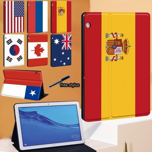 Folding Case Cover Stand for Huawei MediaPad T3 8.0/ T3 10 9.6"/T5 10 10.1"/MediaPad M5 Lite 10.1"/ M5 10.8" Tablet