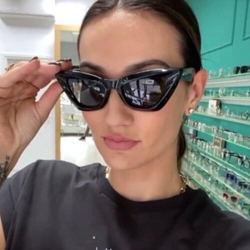 Yellow Ladies cat eye sunglasses Vintage Clear Candy Color Sun Gasses Female Shades Fashion New Luxury Shades Cateye Glasses