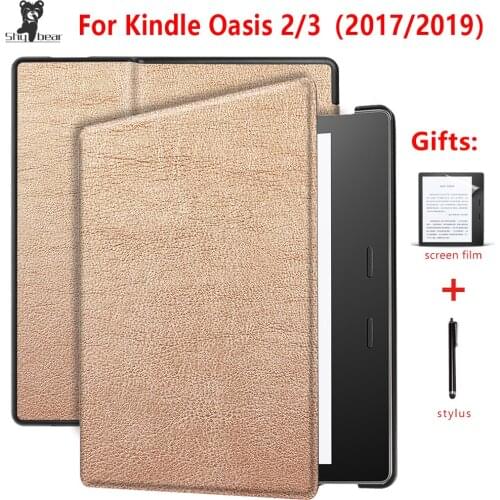 Smart Kindle Oasis 2 2017 Case PU Leather Cover Auto Sleep/Wake for 2019 Amazon Kindle Oasis 3 + screen Protector