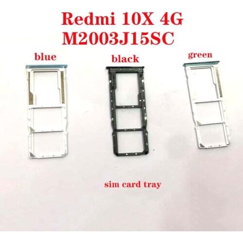 For Xiaomi Redmi 10X 4G version M2003J15SC Sim Card Tray Slot Holder Replacement Parts