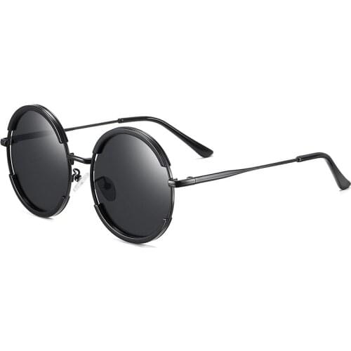 2021 New Ladies Polarized Sunglasses Fashion Round Frame Glasses Outdoor Travel Eyeglasses 2202