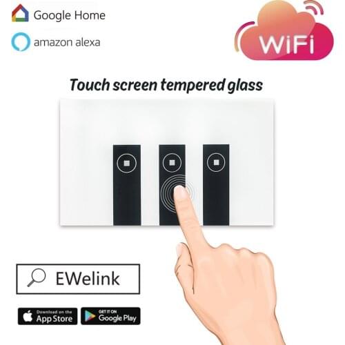 1/2/3/4 Gang Smart WiFi Switch Wall Light Switch Touch Interruptor Power Switch App Remote Control Breaker For Alexa/Echo Home