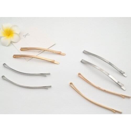 1PC Metal DIY Snap Hair Clips Girls Hair Clip Claw Barrette Pin Gold Silver Girls Women Hairgrips BB Clips Tool Hair Accessory