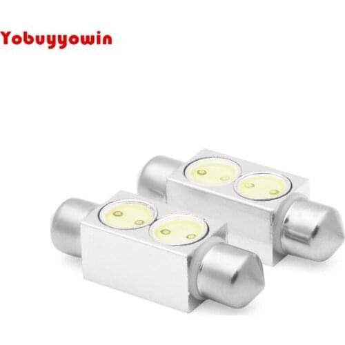 10x 2W White 6411 6418 1.5" 36mm 39mm COB LED Side Door Courtesy Light For Chevrolet Dodge Ford GMC Jeep