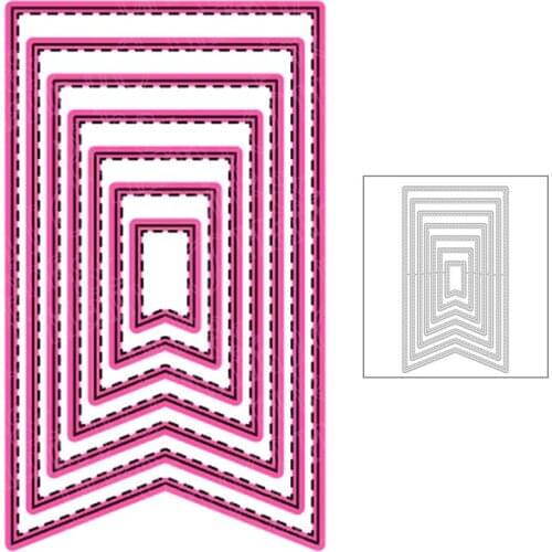 2020 New Banners Label Layered Nesting Metal Cutting Dies For DIY Embossing Photo Frame Card Paper Album Scrapbooking No Stamps