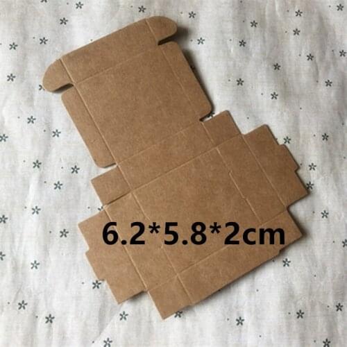 50Pcs 6.2*5.8*2cm Kraft Paper Aircraft Gift Boxes Handmade Soap Packing Box Jewelry/Cake/Handicraft/Candy Storage Paper Boxes