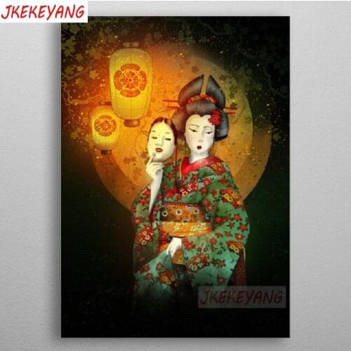 5D DIY square/round Diamond painting Japanese beauty Cross Stitch Diamond Embroidery Pattern Rhinestone J2432