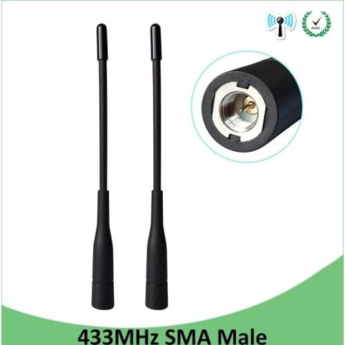 2pcs 433MHz antenna SMA Male Connector antena 433 mhz IOT antenne directional waterproof antennas for Walkie talkie wireless