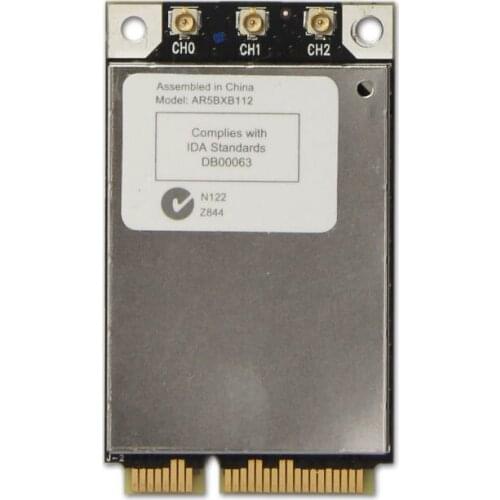 Wireless Adapter Card for Atheros AR5BXB112 AR9380 Dual Band 450Mbps Wifi Mini PCI-E for Apple 802.11a/b/g/n Wlan