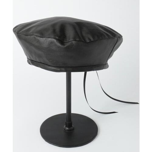 Jiangxihuitian Brand Fashion Felt Pu Leather Beret Hat Women Cap Female Ladies Beanie Beret Girls For Spring And Autumn