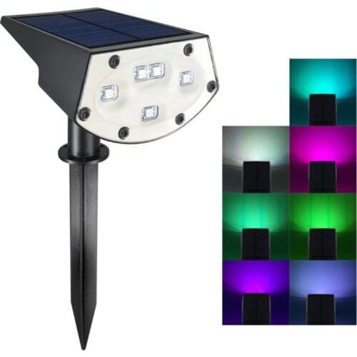 Colorful RGB Solar Garden Lights Lawn Lights Outdoor Wall Lights Plug Waterproof Landscape Lighting Lamps Decoration