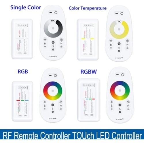 DC12-24V 2.4G LED Controller Temperature RGB RGBW Single Color Color Touch Screen Wireless RF Remote Controller For LED Strip