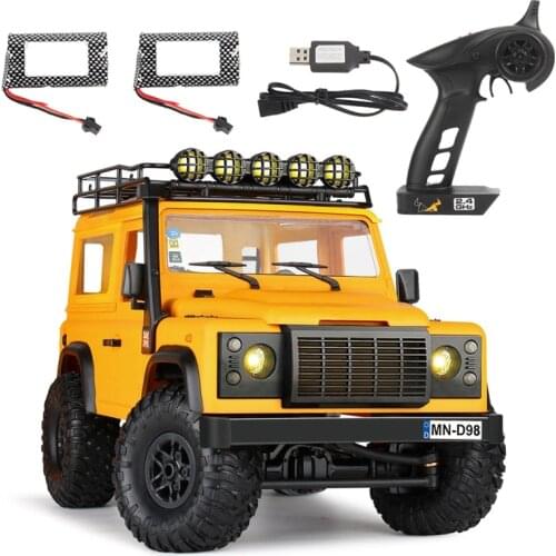 For 1:12 Scale MN Model RTR Version WPL RC Car 2.4G 4WD Mn98 RC Rock Crawler D90 Defender Remote Control Truck Toys