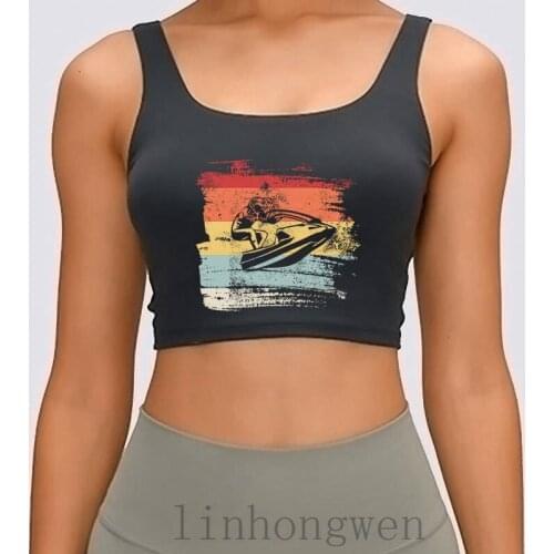 Jet Ski Jet Ski Retro Gift Women Tank Top Interesting Cotton Custom Letters Unique Summer Style Fashion Round Collar Crop Top