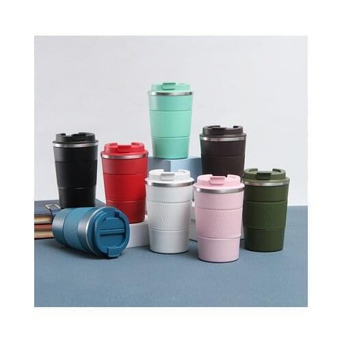 Leak-proof double wall insulated 380ML/510ML SUS 304 stainless steel coffee mug auto car travel vacuum coffee thermos coffee mug