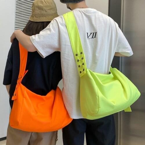 Summer Korean Fashion Womens Bag Large Capacity Nylon Waterproof Travel Bags Lightweight Shoulder Bags