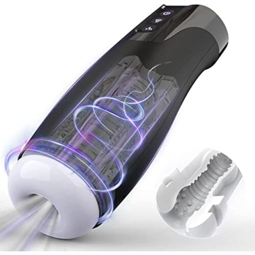 Male Masturbator Sex Toys Automatic Sucking Cup DeepThroat Oral Suction Blowjob Real Vagina Sucking Vibrator Masturbation Cup