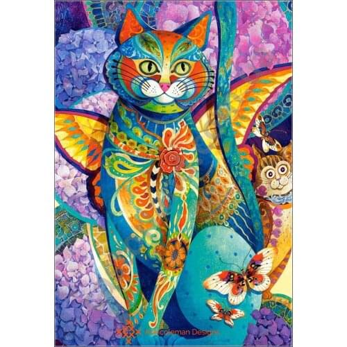 Embroidery Counted Cross Stitch Kits Needlework - Crafts 14 ct DMC DIY Arts Handmade Decor - Feline Fiesta