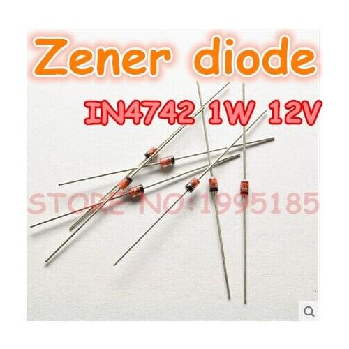 NEW 100pcs/lot IN4742A 1W 12V 1n4742 4742