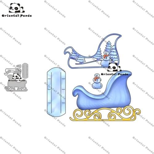 New Dies 2020 Christmas Sleigh Metal Cutting Dies diy Dies photo album cutting dies Scrapbooking Stencil stamps metal dies