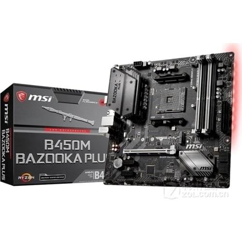 New MSI B450M BAZOOKA PLUS original motherboard Socket AM4 DDR4 USB2.0 USB3.1 64GB B450 Desktop motherborad Free shipping