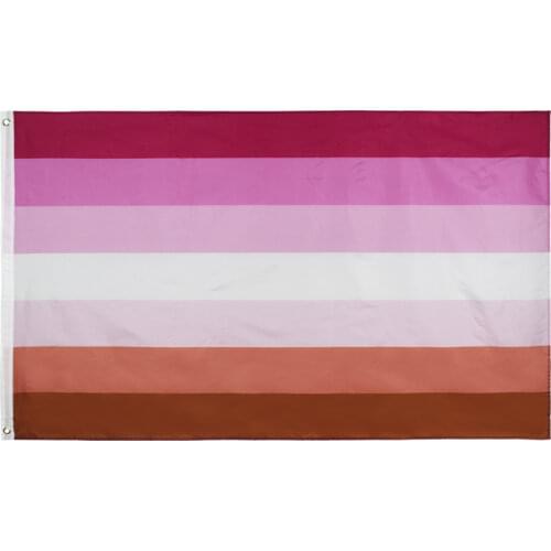 Yehoy 90*150cm Lipstick Lesbian Pride LGBT Rainbow Flag For Decoration