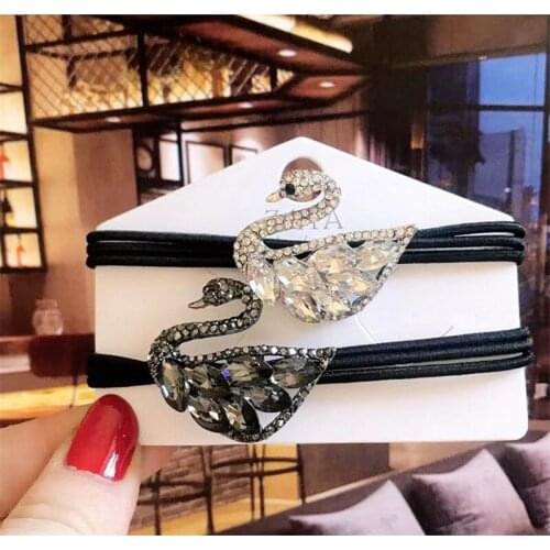 New Many Animals Scrunchie Elastic Hair Bands Rhinestone Headwear For Women Ponytail Holder Hair Accessories