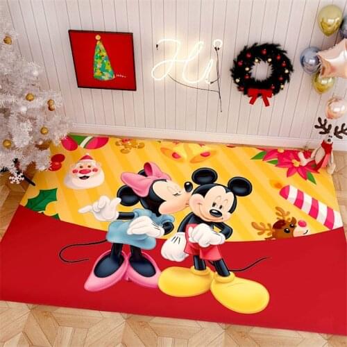 160x80cm Christmas Play Mat Baby Mickey Mat Carpet 3D Anti-slip Kitchen Bathroom Room Door Mat Decor Rug Kids Gift Floor Mat