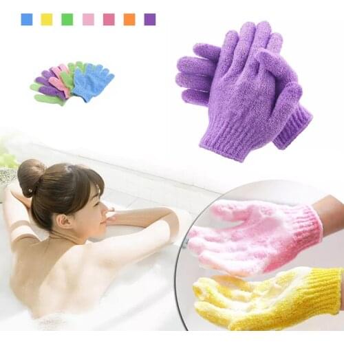 Bath For Peeling Exfoliating Mitt Gloves Shower Body Brush Fingers Towel Body Massage Sponge Wash Skin Moisturizing SPA Shower