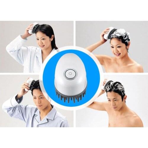 Waterproof ElectricHair Scalp Massager Shampoo Brush Head Massage Comb Scrubber Exfoliate Remove Dandruff C1FF