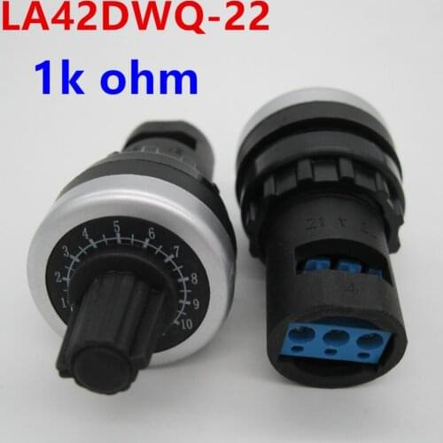 Pots rotary potentiometer converter governor for Variable Frequency Driver Variable Speed Drive LA42DWQ-22 1K ohm 22mm Diameter