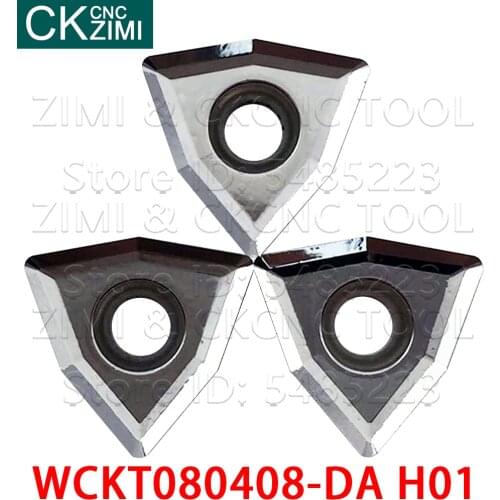 WCKT080408-DA H01 U Drill carbide inserts CNC mechanical lathe processing tools U drill peach type blade WCKT 0804 for aluminum