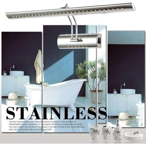 40CM Modern LED Mirror Light Stainless Steel Led Wall Mounted Bathroom Mirrored Wall Art Lamp Lighting Led for Home Design