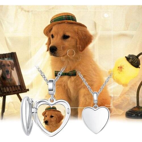 ELESHE 100% 925 Sterling Silver Love Heart Pendant Charm Custom Photo Bead Fit Women Original Necklace DIY Jewelry Fashion Gift