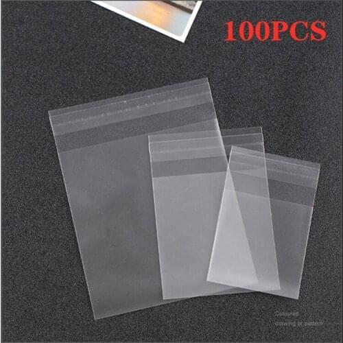 100PCS/opp bag frosted translucent self-adhesive bag biscuit bag candy snack bakery food packaging bag self-sealing bag