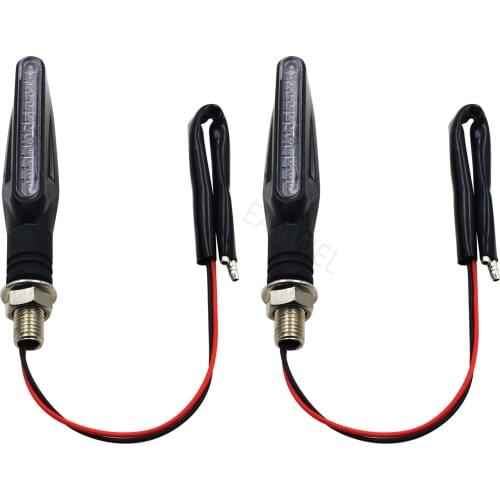 2x Amber Motorcycle Turn Signals 12 LED Tail Light Blinker Flexible For KTM US