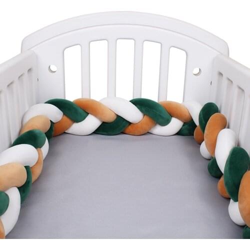 27 New Colors 2M Baby Bed Bumper Knot Long Handmade Knotted Braid Tresse de lit Weaving Plush Baby Crib Infant Knot